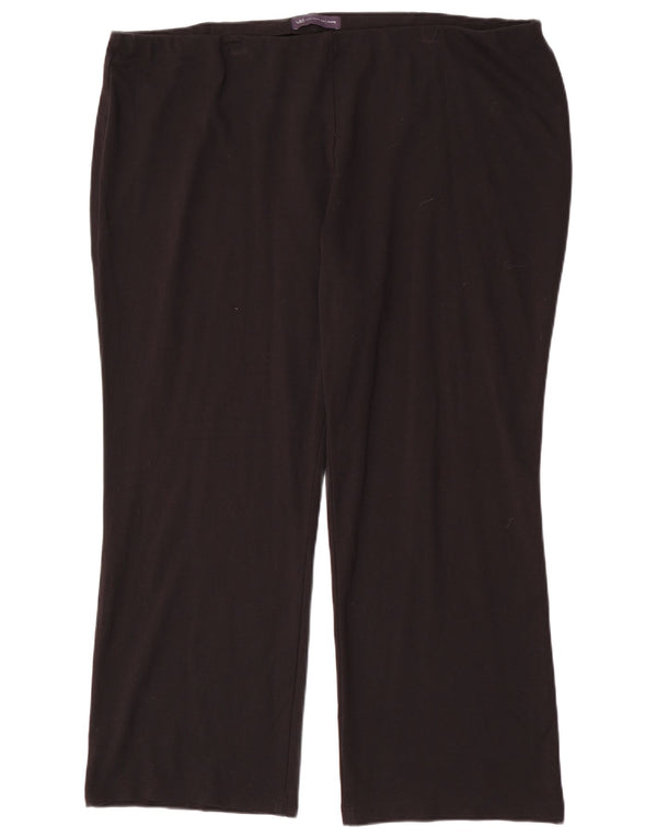Marks & Spencer Pantalon décontracté bootcut pour femme UK 22 3XL W44 L30 Noir