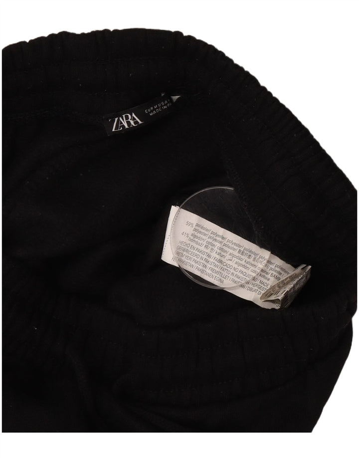 Pantalon de survêtement Zara Femme Joggers UK 12 Medium Noir Polyester