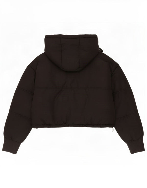 Topshop Veste matelassée surdimensionnée à capuche pour femme UK 8 Small Noir