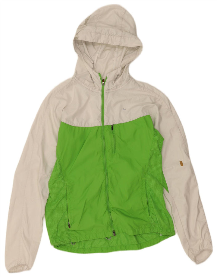Nike Veste de survêtement à capuche pour femme UK 14 Medium Blanc Colourblock