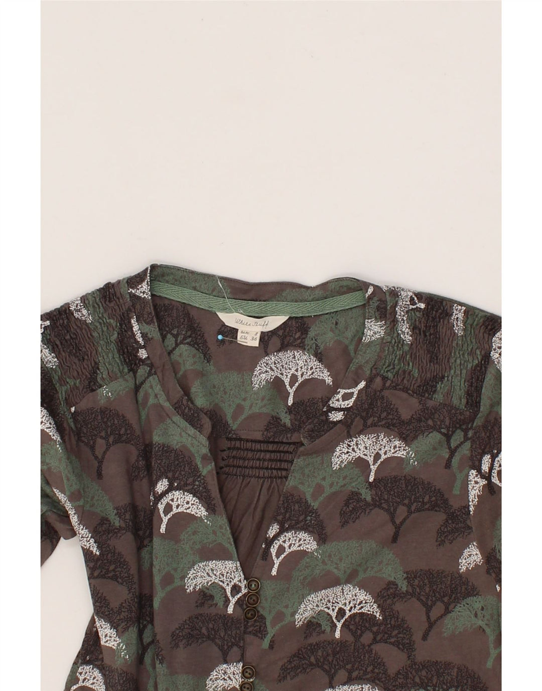 WHITE STUFF Womens Abstract Pattern Shirt Blouse UK 8 Small Multicoloured Vintage White Stuff and Second-Hand White Stuff from Messina Hembry 