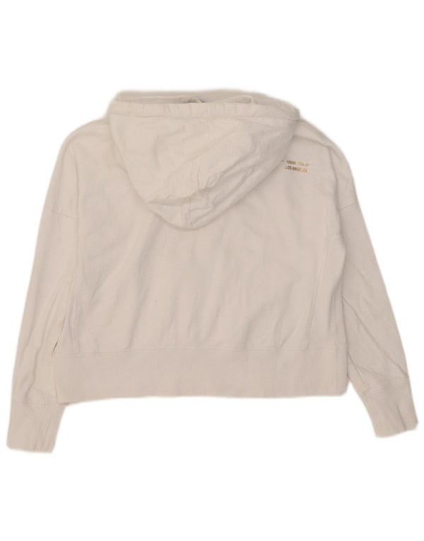 Superdry Pull à capuche surdimensionné pour femme UK 8 Small Blanc