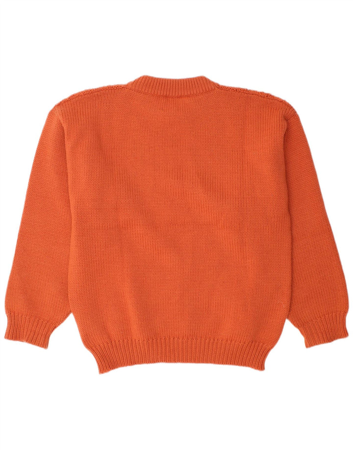 Trademark Pull col rond pour homme en laine Fair Isle orange moyen