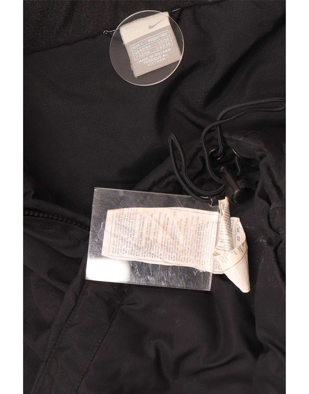 Nike Veste coupe-vent à capuche graphique pour homme UK 42/44 Large Noir Polyester