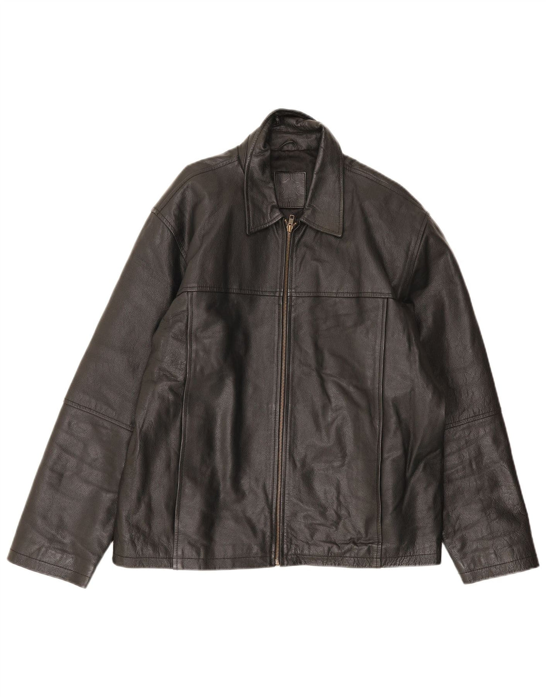 St. Bernard Veste en cuir pour homme UK 41 Large Noir