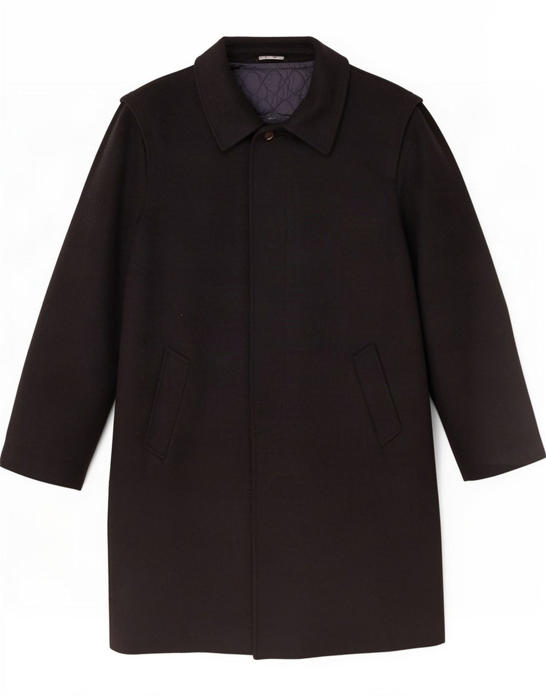 vintage Homme Pardessus IT 52 XL Laine Noire