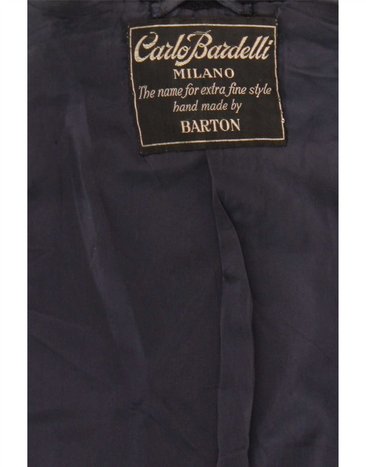 Carlo Bardelli Manteau croisé pour homme UK 36 Petit Bleu marine