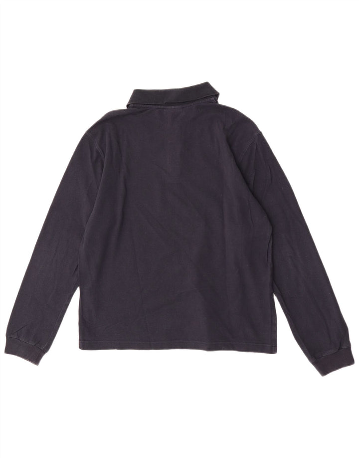 Champion Polo à Manches Longues Homme Bleu Marine Moyen Coton