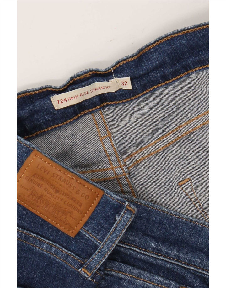 Levi's Jean Droit 724 Taille Haute Femme W32 L26 Bleu