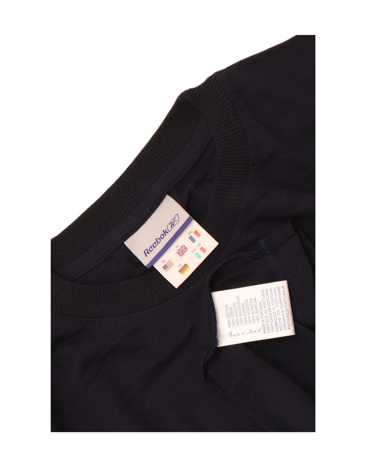 Reebok T-Shirt Homme Top XL Bleu Marine Coton