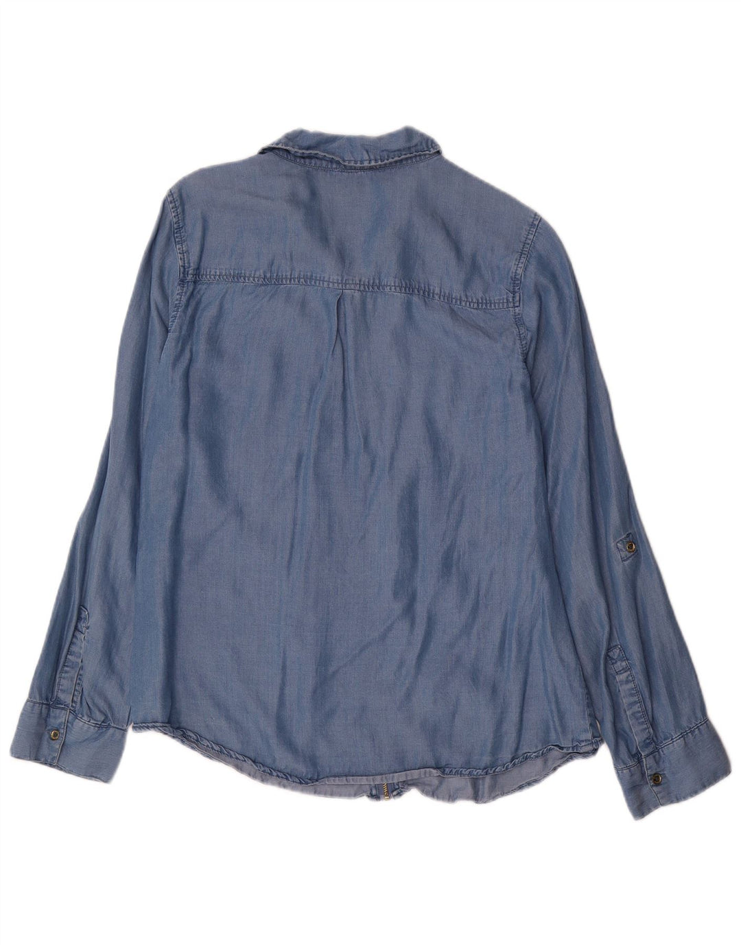 Michael Kors Chemise en jean pour femme UK 14 Bleu moyen Lyocell