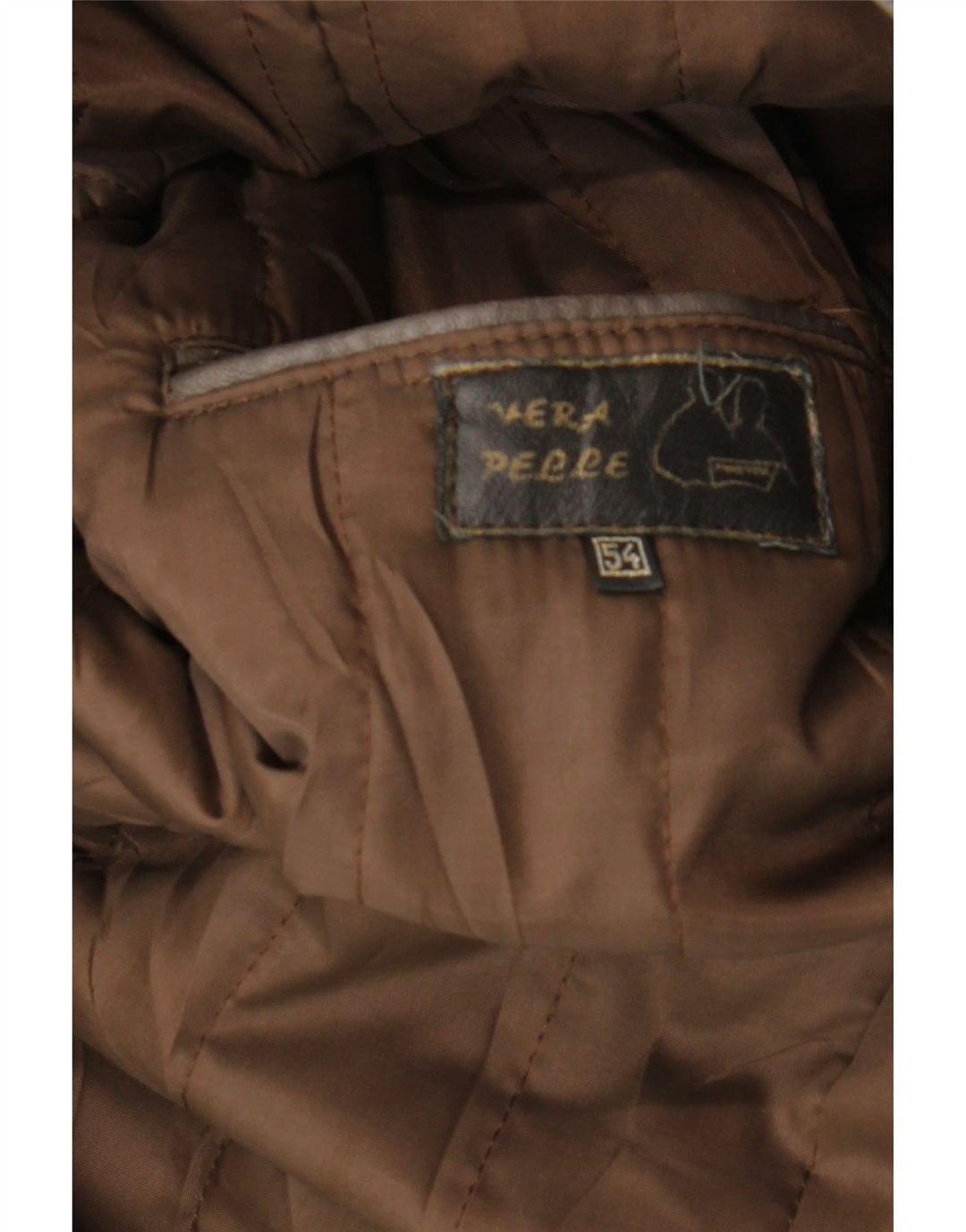 VINTAGE Veste en cuir homme IT 54 2XL Cuir marron