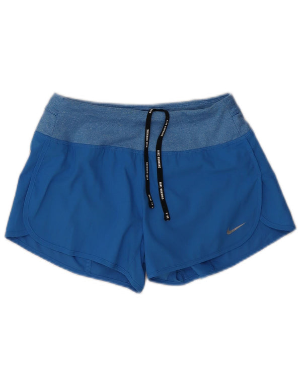 Short de sport Nike Dri Fit pour femme UK 4 XS Bleu Polyester