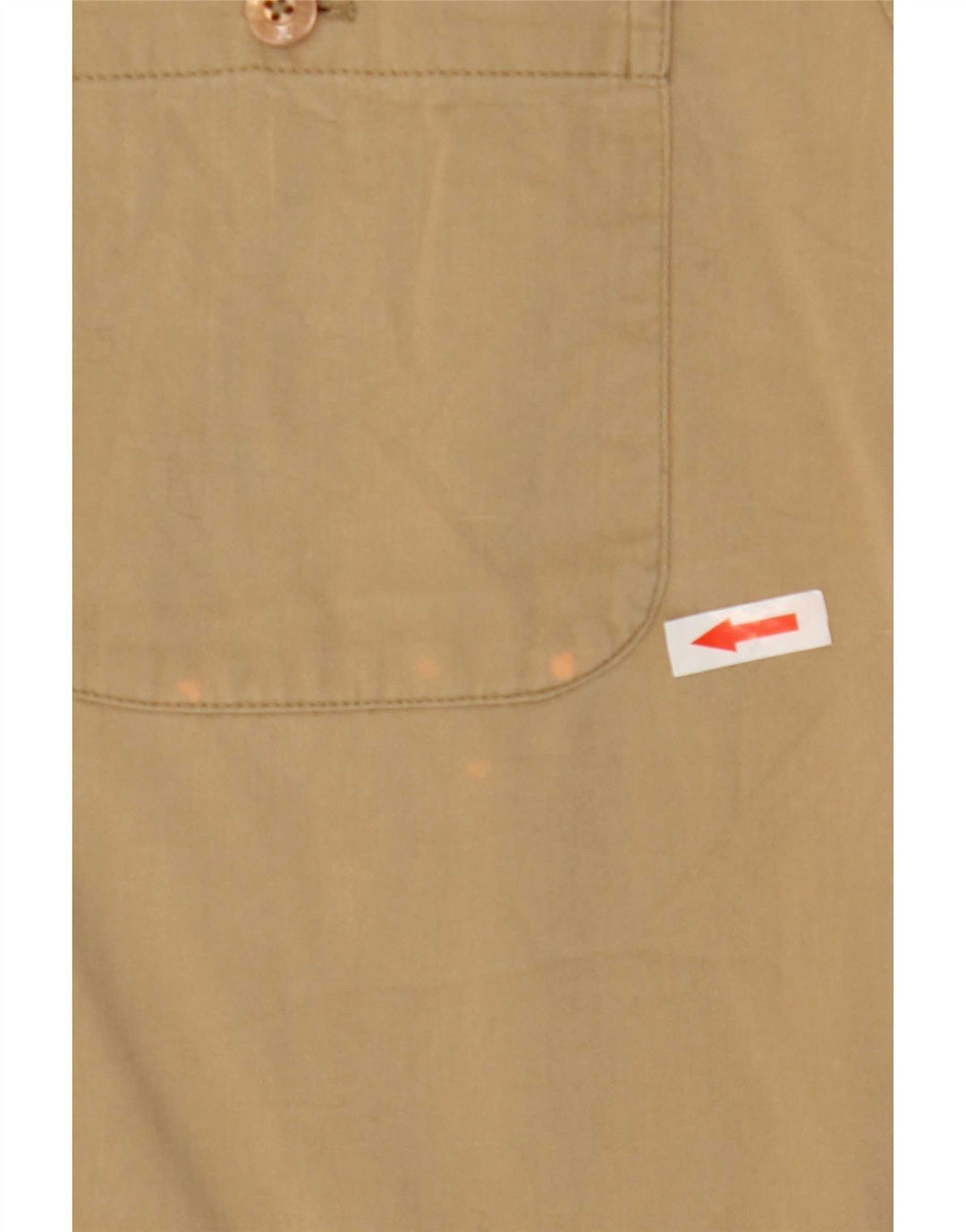 Guess Chemise à Manches Courtes Homme Petit Coton Beige