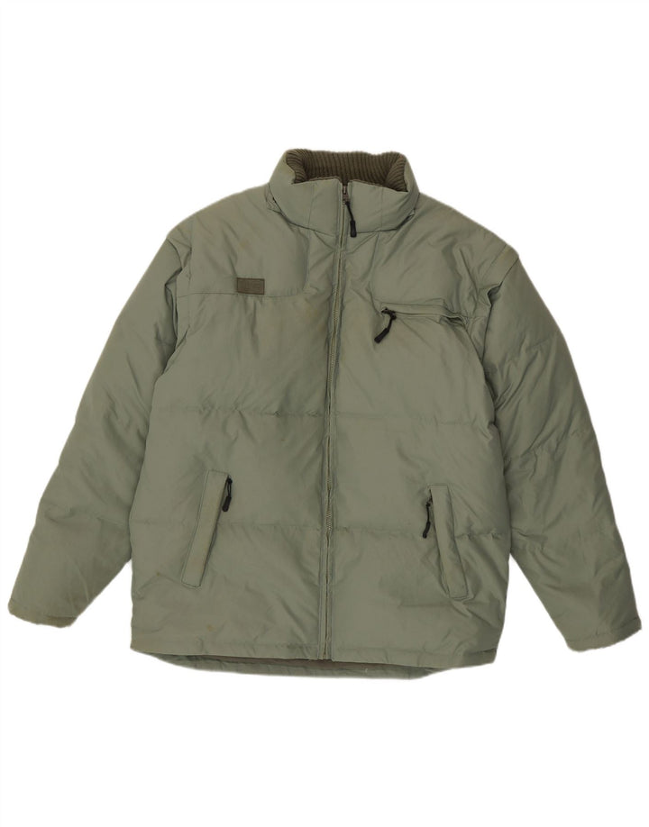 FILA Veste matelassée homme UK 40 Large Vert Polyamide