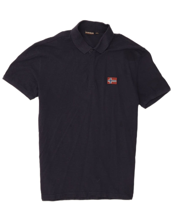 Napapijri Polo Geographic Homme Large Bleu Marine Coton