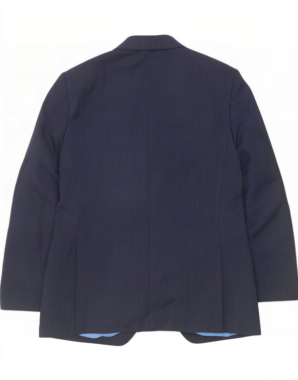Tommy Hilfiger Veste blazer à 2 boutons pour homme UK 40 Large Bleu marine à fines rayures