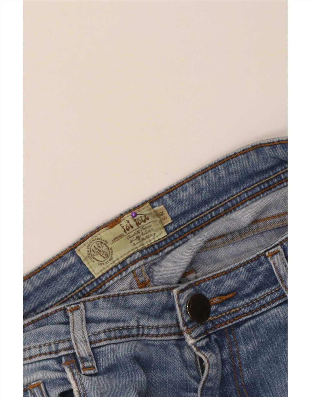 Fat Face Jean bootcut vieilli pour femme UK 8 Small W28 L30 Bleu