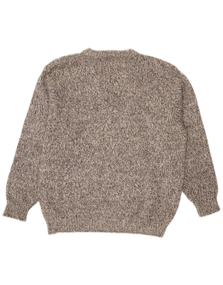 Fay Pull col V pour homme 2XL en laine mouchetée gris