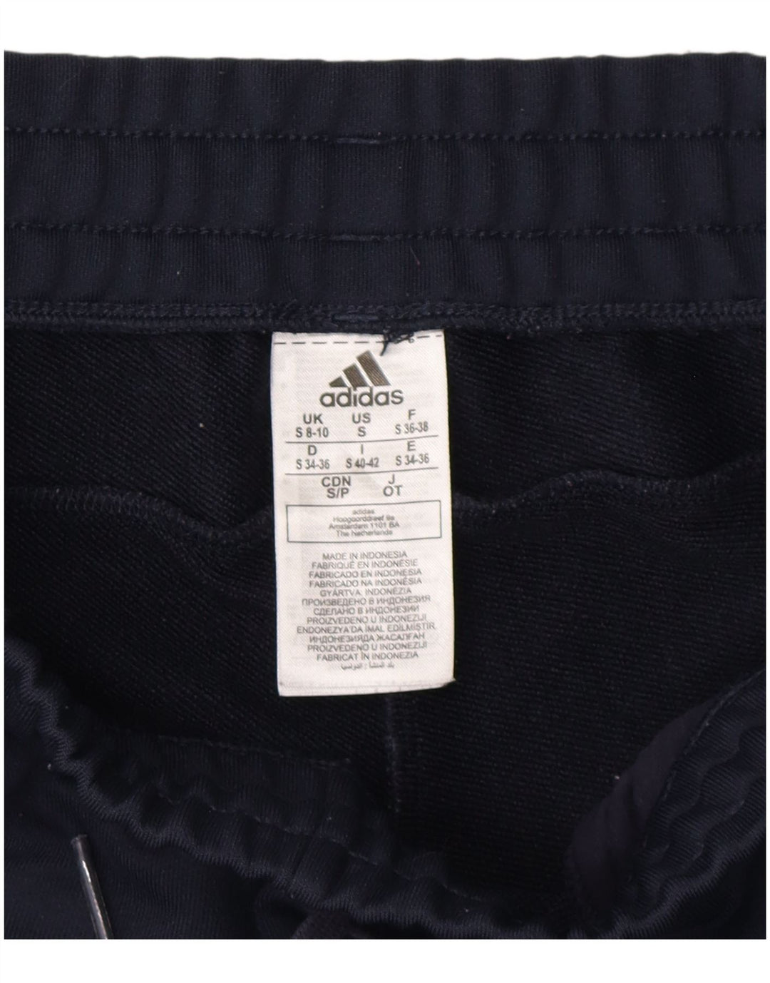Adidas Pantalon de survêtement pour femme Joggers UK 8/10 Petit Bleu Marine Polyester
