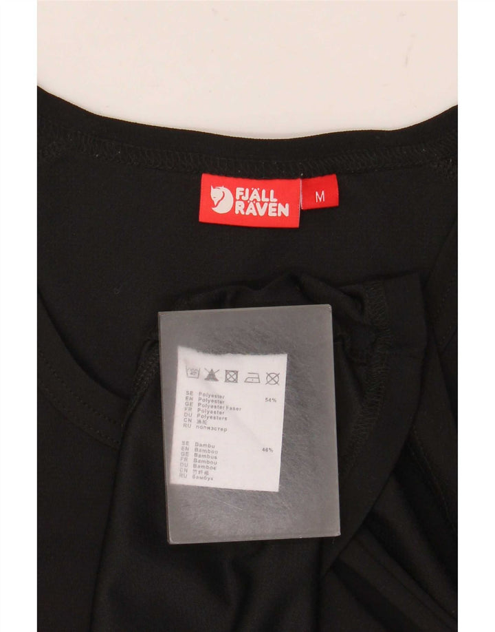 Fjall Raven T-Shirt Femme UK 14 Moyen Noir Polyester