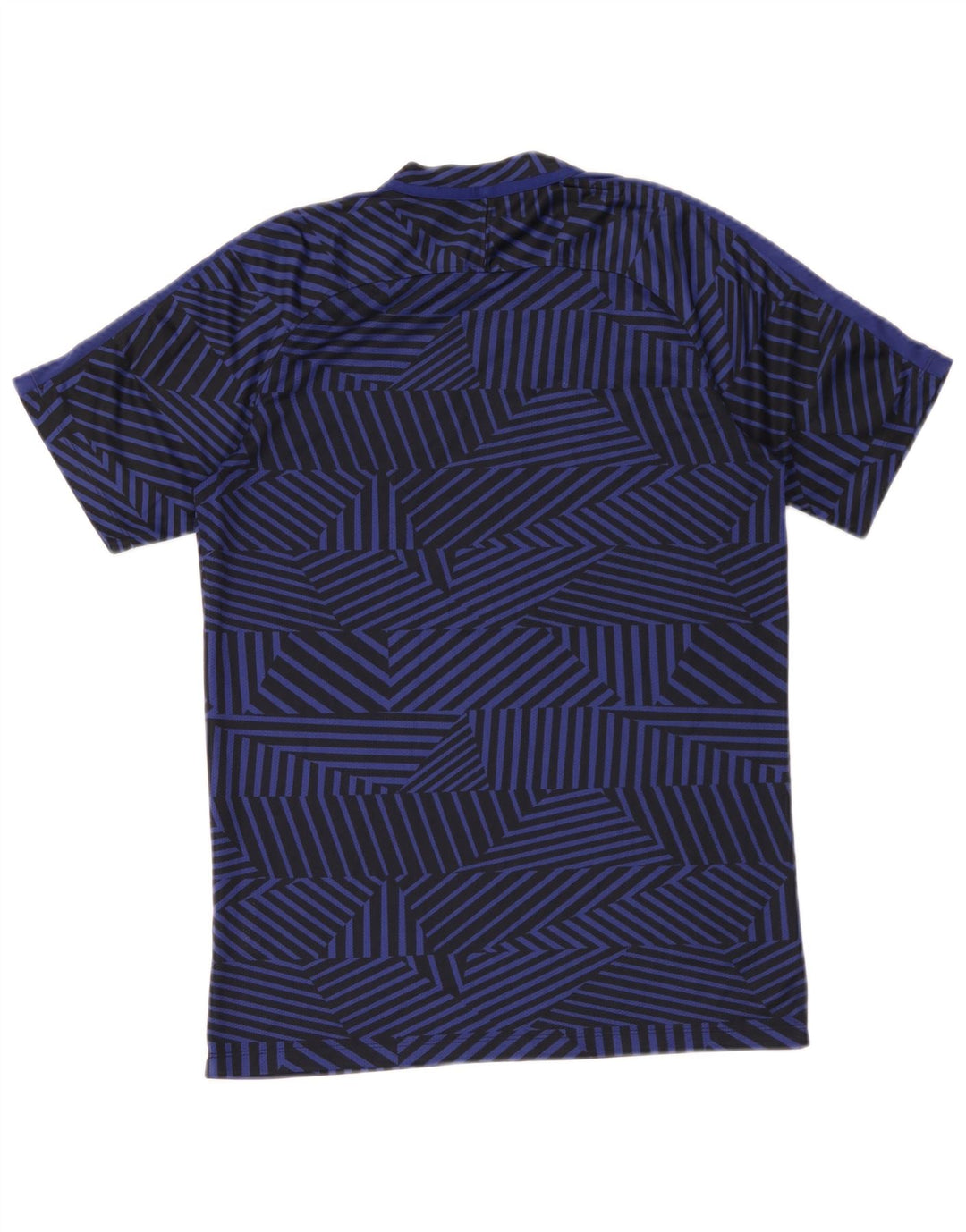 Nike Hommes Dri Fit T-Shirt Haut Bleu Marine Géométrique Polyester