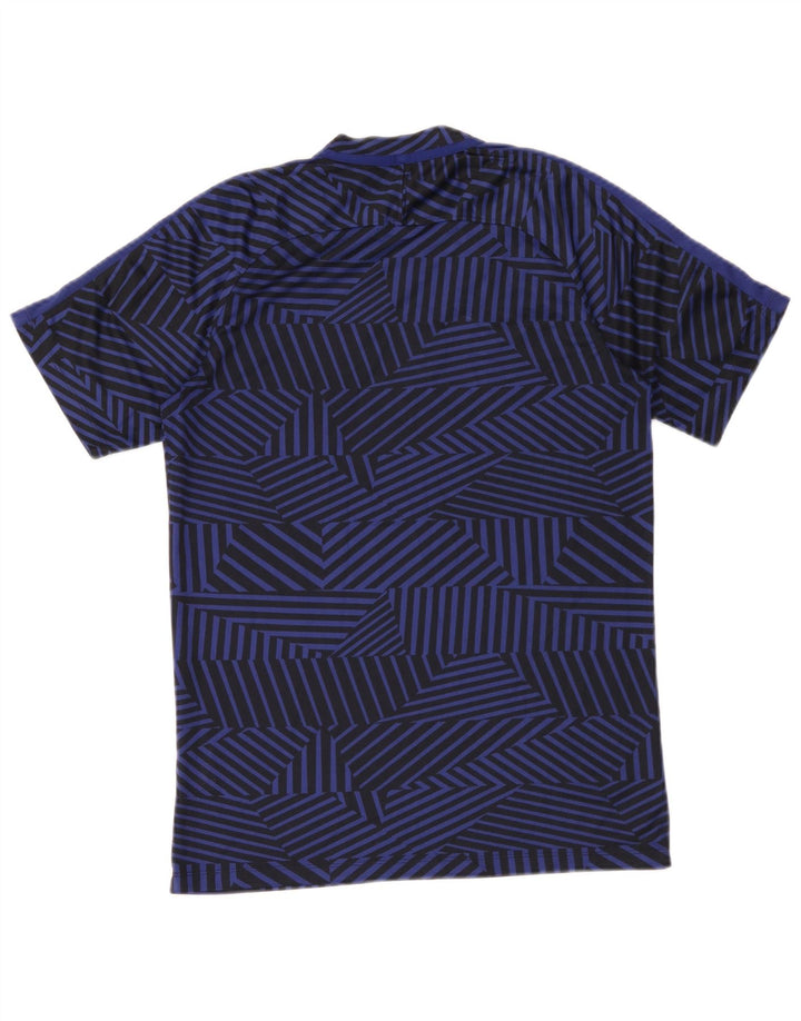 Nike Hommes Dri Fit T-Shirt Haut Bleu Marine Géométrique Polyester