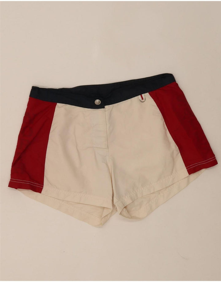 North Sails Short de bain pour femme UK 12 Medium Blanc Colourblock Polyamide