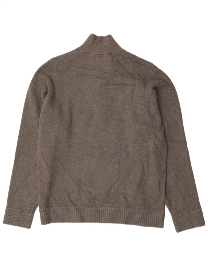 MASSIMO DUTTI Pull Col Zippé Homme XL Gris Viscose