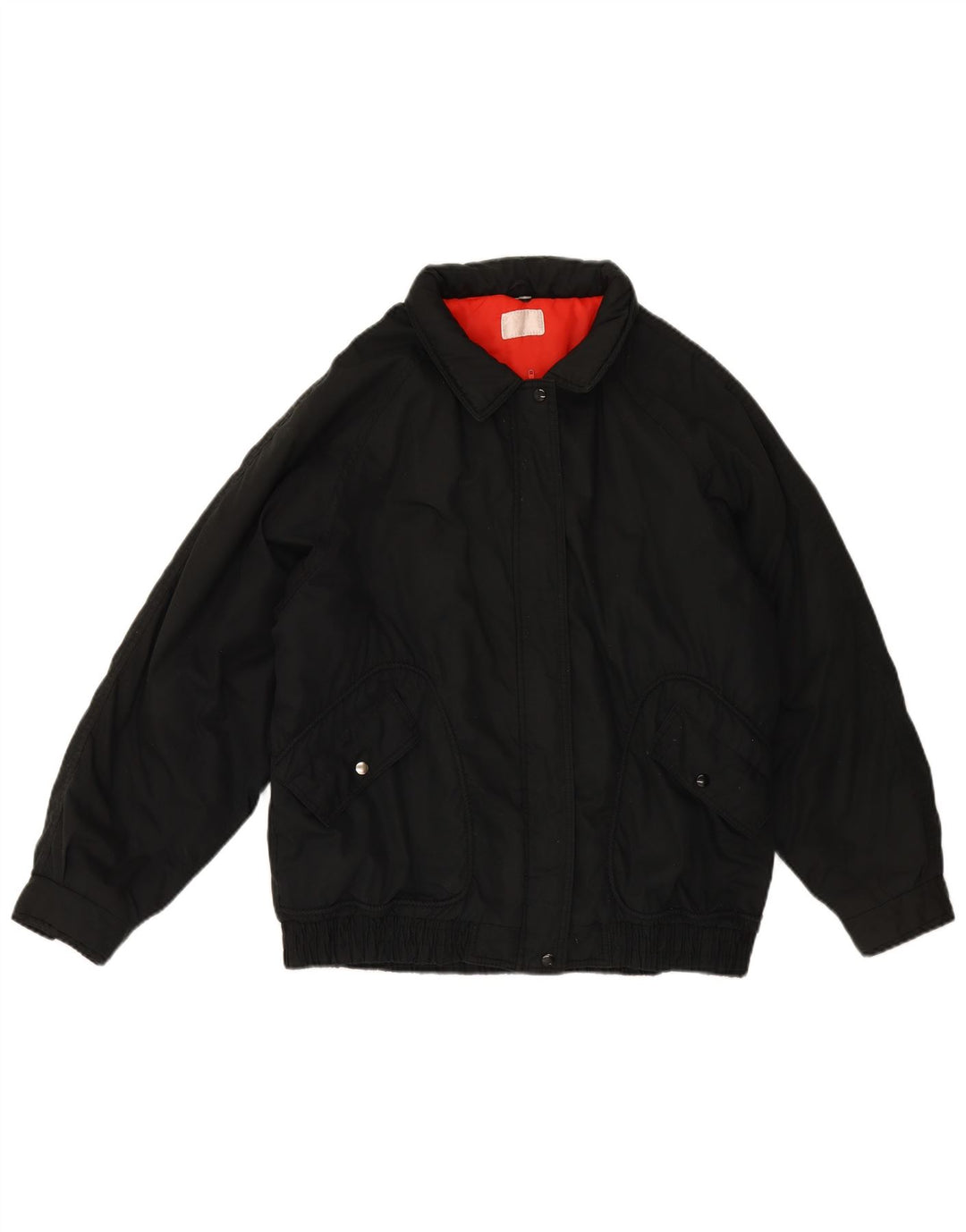 veste coupe-vent femme vintage UK 18 XL polyéthylène noir