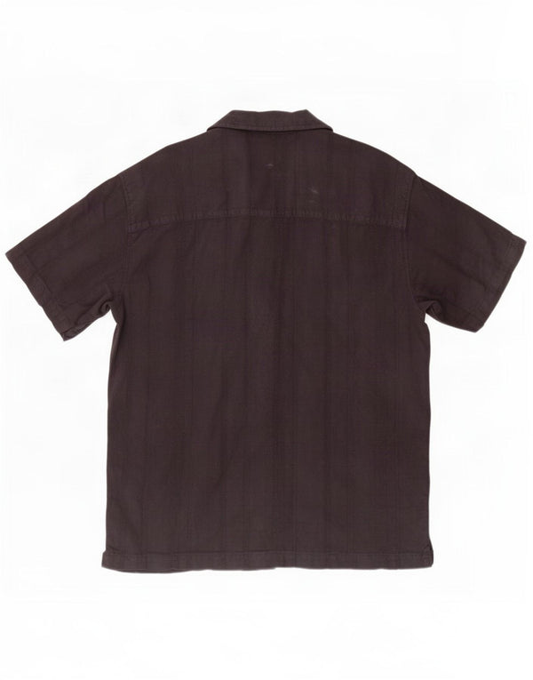 Jack & Jones Chemise à Manches Courtes Homme Large Coton Rayé Noir