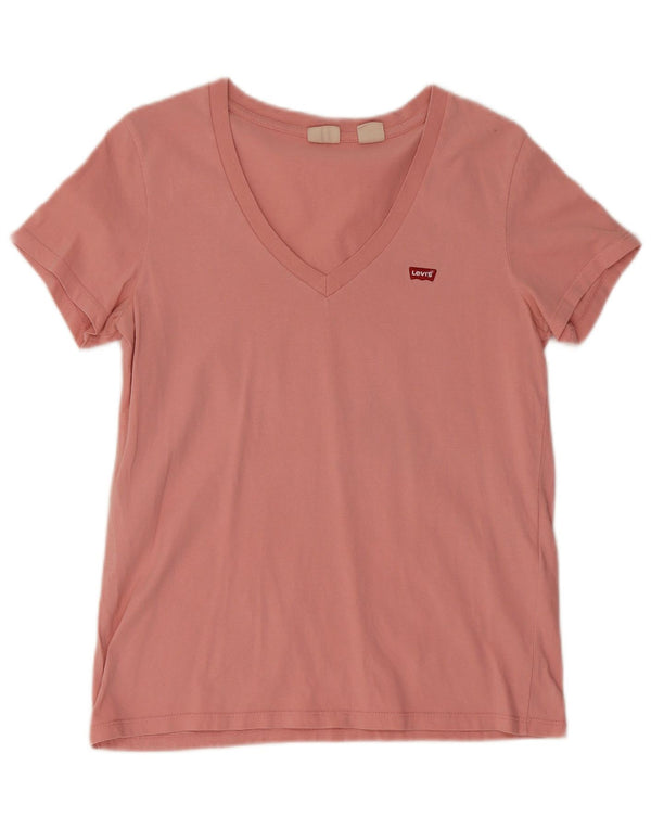 Levi's T-Shirt Femme UK 10 Petit Rose Coton