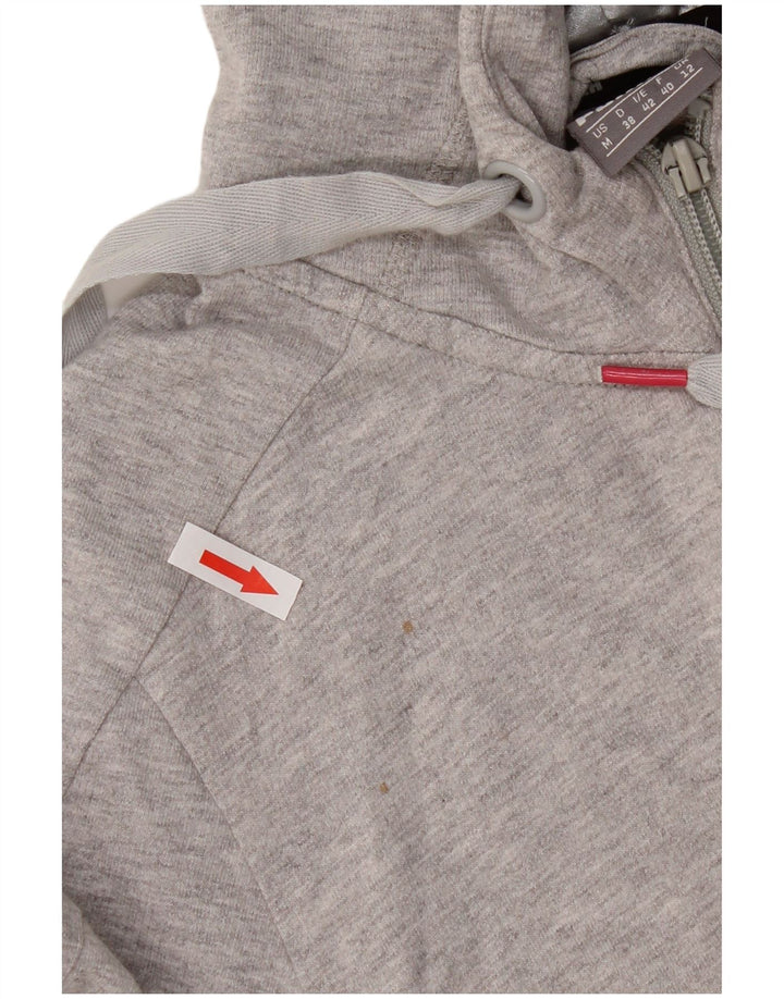 Puma Pull à capuche zippé pour femme UK 12 Gris moyen Coton