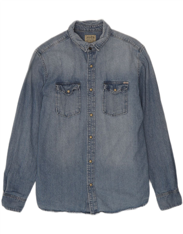 JACK & JONES Mens Denim Shirt Large Blue Cotton Vintage Jack & Jones and Second-Hand Jack & Jones from Messina Hembry 