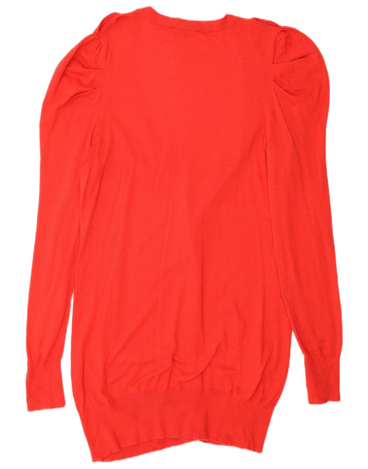 OASIS Cardigan Long pour Femme UK 14 Grand Rouge Polyamide