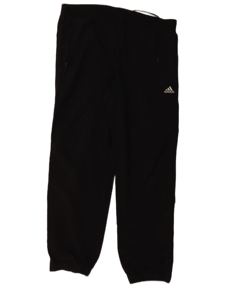 ADIDAS Mens Tracksuit Trousers Joggers Large  Black Polyester