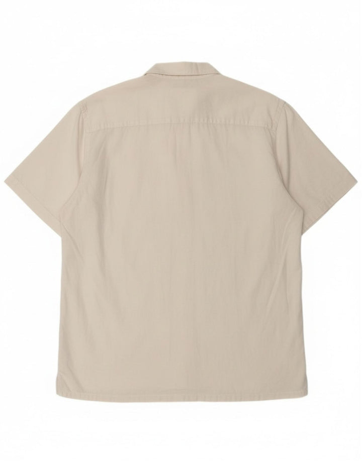 Sisley Chemise À Manches Courtes Regular Fit Lin Blanc Moyen