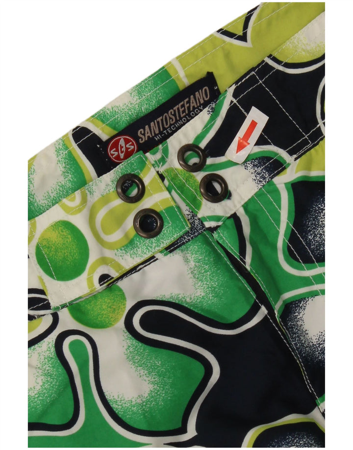 Santo Stefano Short de Bain Homme Grand Vert Floral Polyester