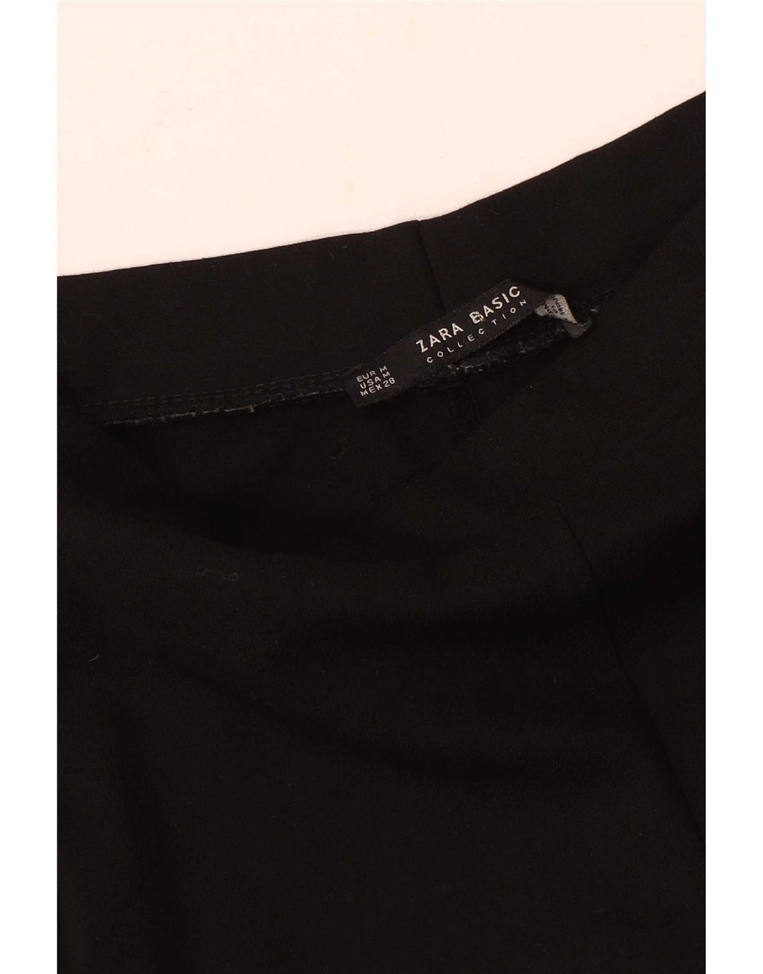 Zara Leggings Femme UK 12 Medium Noir Rayé