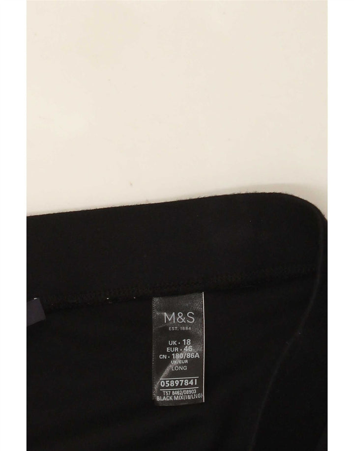 Marks & Spencer Leggings Femme UK 18 XL Noir Viscose