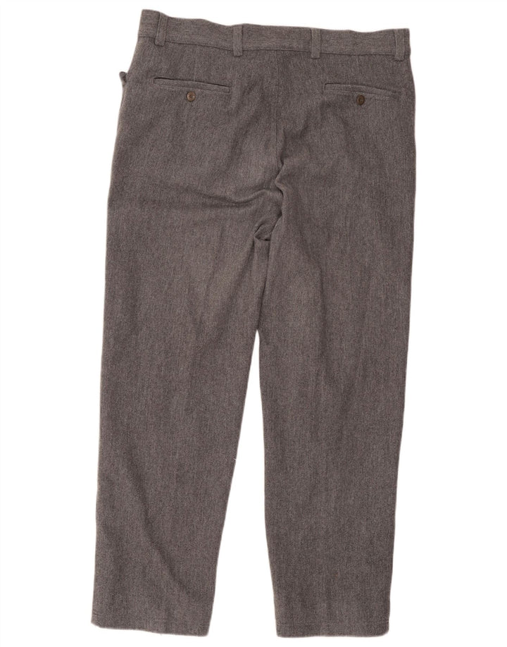 Versace Pantalon de costume droit pour homme IT 52 XL W38 L29 Gris Laine