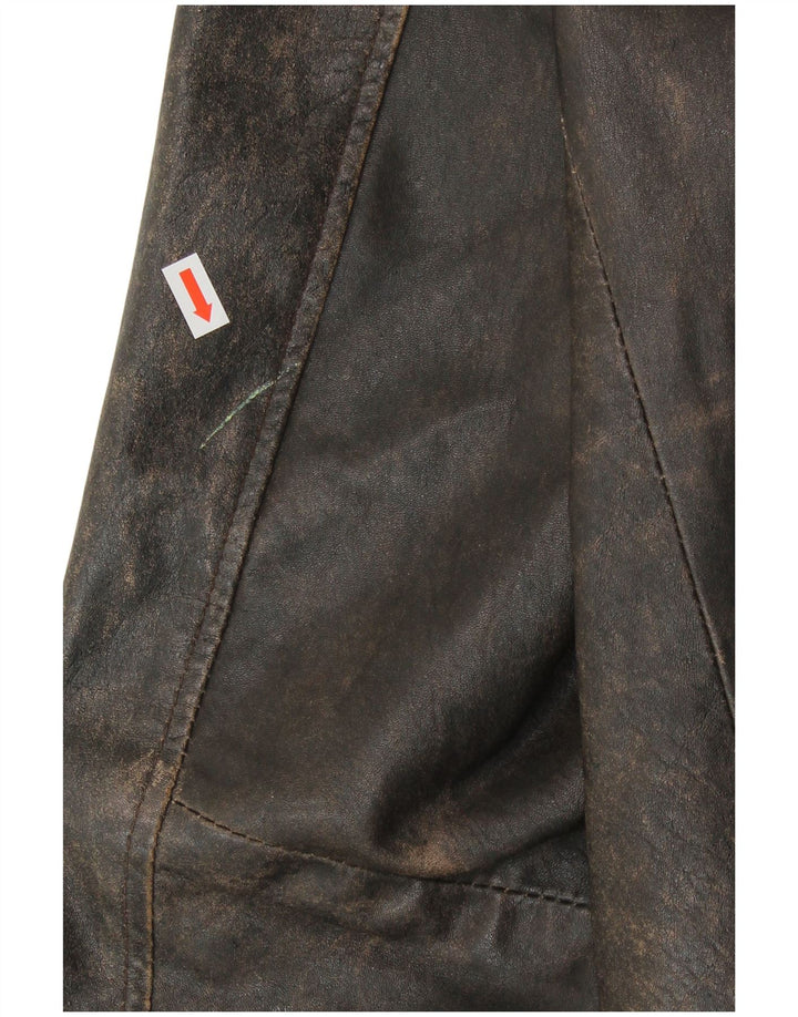 Mays & Rose Veste en Cuir Homme IT 50 Grand Cuir Marron