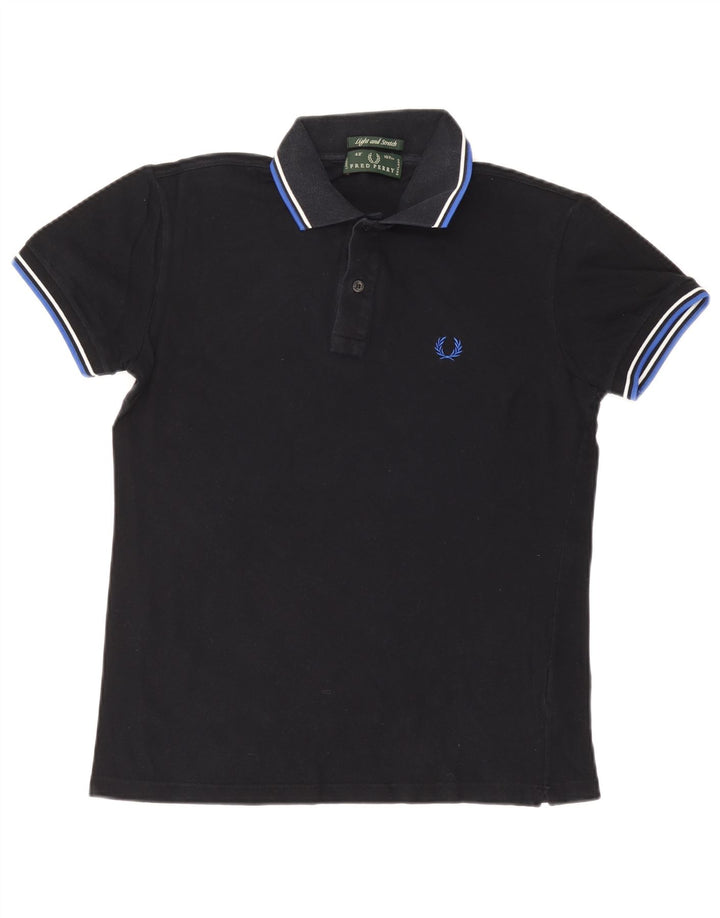 FRED PERRY Polo Léger et Stretch Homme Bleu Marine Moyen Coton