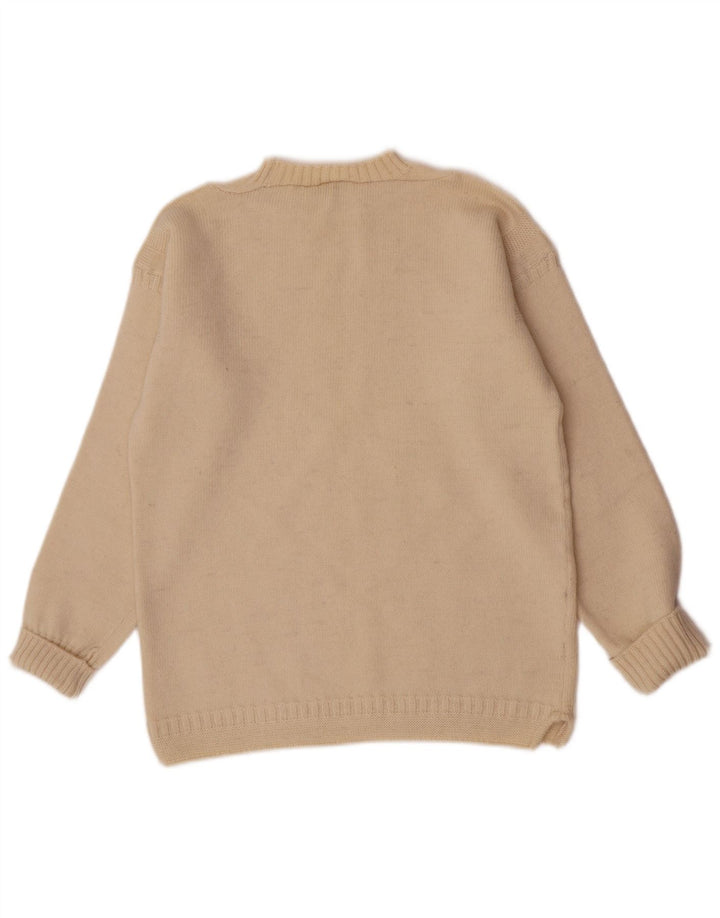 Bridgedale Pull à col rond pour homme EU 38 Petite laine beige