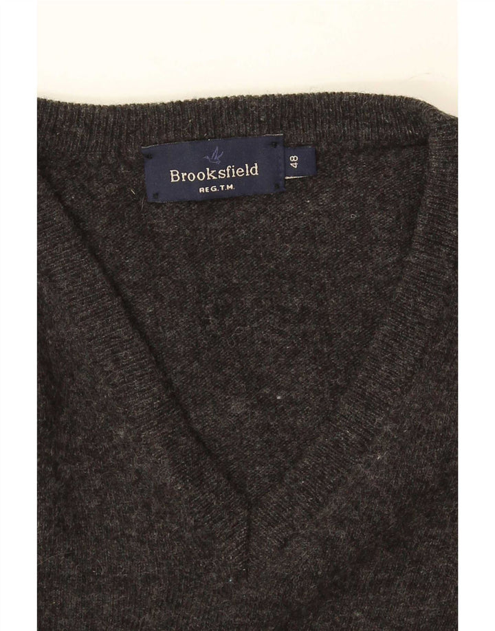 Brooksfield Pull col V pour homme IT 48 Petit Gris