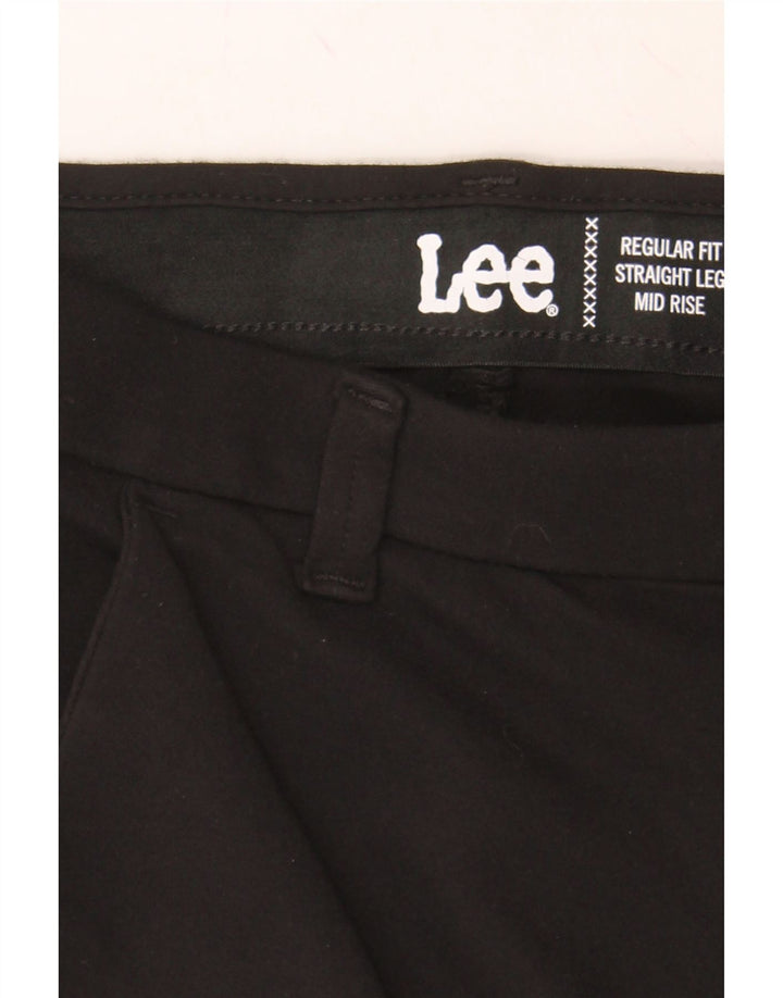 LEE Womens Regular Mid Rise Straight Casual Trousers W32 L30 Black Vintage Lee and Second-Hand Lee from Messina Hembry 