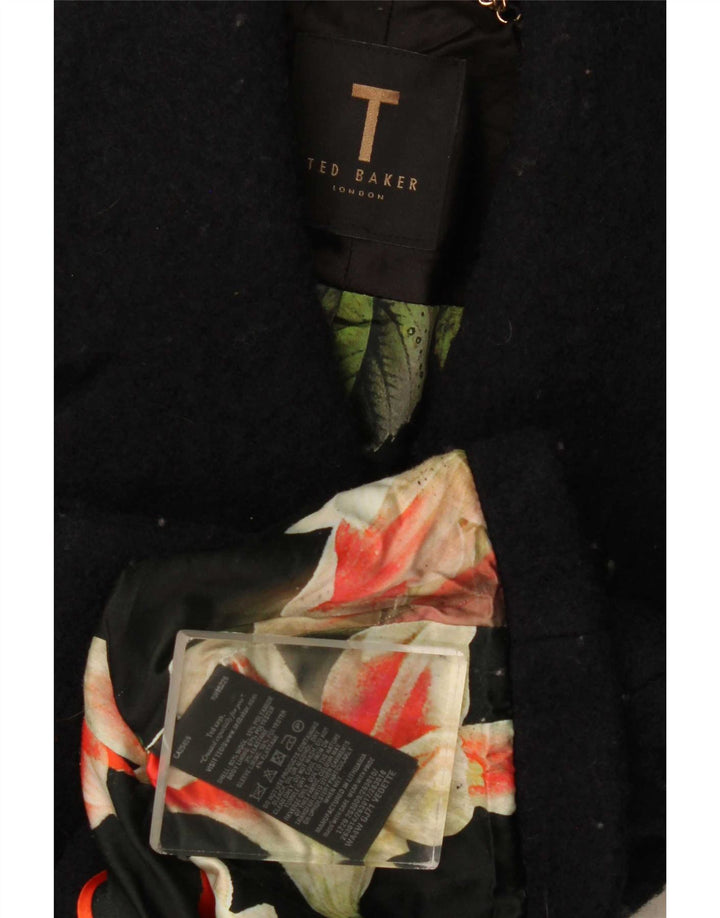 Ted Baker Veste Boléro Femme UK 8 Petite Laine Noire