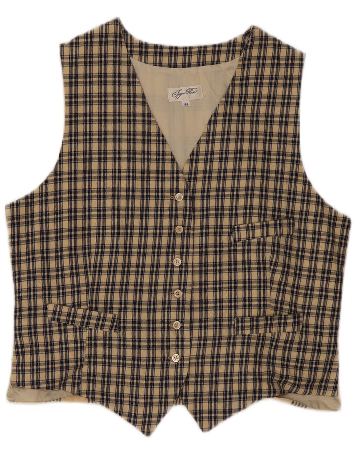 Ingro Rose Gilet Femme IT 44 Coton Beige Moyen à Carreaux