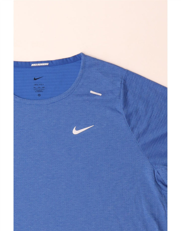 NIKE Hommes Dri Fit T-Shirt Haut 2XL Bleu Polyester