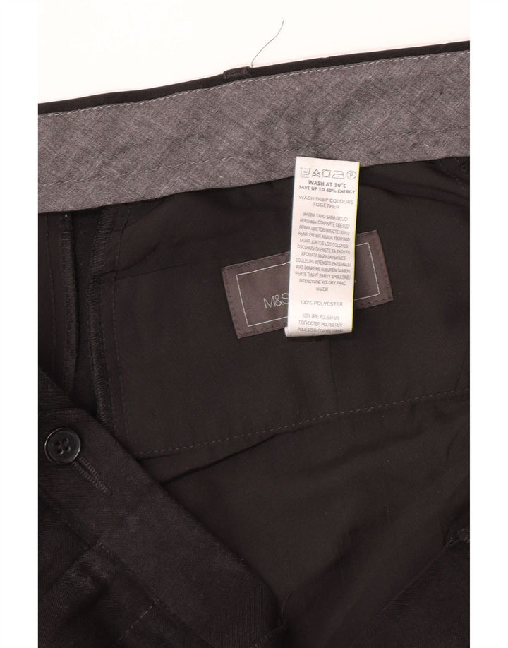 Marks & Spencer Pantalon de costume coupe classique pour homme W40 L31 Noir Polyester